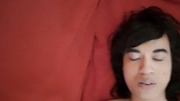 Different Views Of Face, Torso, Belly, Nipples, Mouth, Skin Of Slim And Smooth Twink Jerking Off His Sexy Cock In Amateur Gay Porn Video