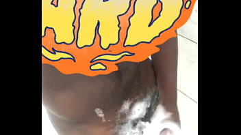 Horny In The Shower - black, wet, solo, shower, big-dick - Video 1539482