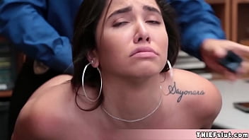 Cute Faced Shoplifter Karlee Caught By A Mall Cop And Now She Must Show Off Those Blowjob Skills