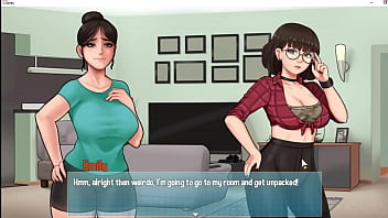 House Chores 3 - Sneaky Handjob From Big Breasts Maid -- Big White Cock