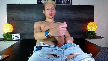 Sexy Blonde Boy Milk His Cock