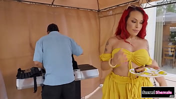 Sacredshemale.com - Busty Ts Foxxy Barebacked By Bfs Stepson