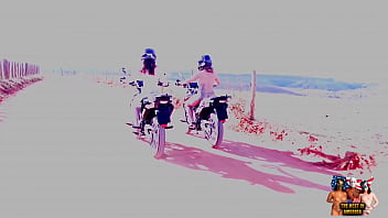 Duas Mulheres Peladas Andando De Moto Que Loucura - Eliane Furac_o E Lorrany Exotica