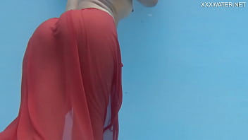 Hottest Milf Strips Underwater