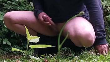 Wanking Outside On Way To Work