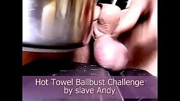 Hot Towel Ballbust Challenge By Andy
