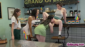 Cafe Owner Casey Calvert Gets An Idea On How To Increase Her Sales, She Offers A Free Taste Of Her Pussy To Anyone Who Will Purchase At Her Cafe.