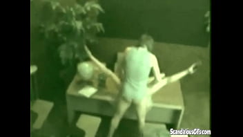 Office Cock Whore Spreads Her Legs