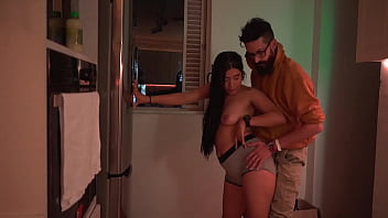 Beauty Colombian Seducing Cipriani In His Kitchen