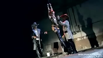 Two Guys Dressed Like Pimps Tie Up Kathy And Spank Her