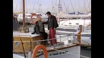 Two Couples Have Good Sex Together On A Great Wooden Boat