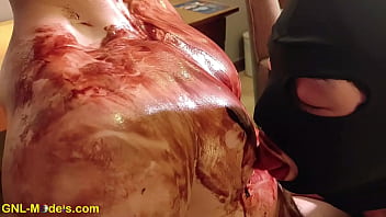 He' Delicious Body Is Covered In Chocolate! Then Nipple Sucked!