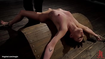 Slave In Back Arch Bondage Whipped