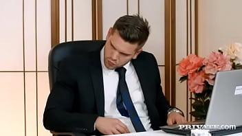 Blonde Secretary Aria Logan Sucks Her Boss' Hard Cock