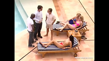 Daniella Schiffer And Jane Darling Screw Some Black Cocks By The Pool