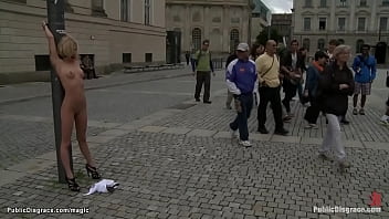 Blond Gang Banged In Public Places