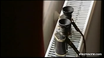 While Getting A Handjob A Man Watches His Neighbors Have Sex