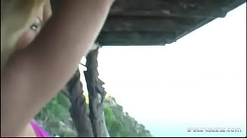 Nicky Angel Dirty Dancing Outdoors Before Getting Interracial Facial