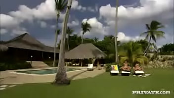 Jennifer And Kathy Are In The Caribbean With Their Lovers Having Sex