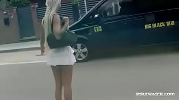 German Blonde Julie Takes A Black Dick Inside Of Her Pussy And Mouth