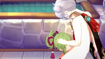 Genshin Impact Hentai - Kazuha X Kuki Shinobu Hardsex - Japanese Asian Manga Anime Game Porn