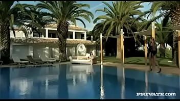 Eufrat And Keana Have Hot Lesbian Sex Outdoors By The Pool