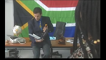 Vanity Is A Chocolate Secretary Who Gets An Interracial Ass Fucking