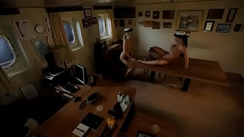 Blanche And Honey Demon Are Having A Ffm Threeway On The Bosses Deck