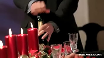 Sexy Trio Of Pornstars Enjoy A Holiday Dinner And Then Sex