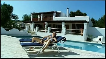 Lesbians Eufrat And Keana Moire Enjoy Using Sex Toys Outdoors By Pool