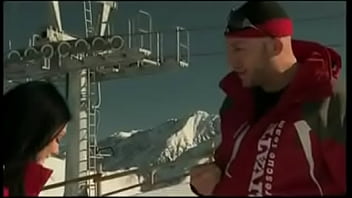 Roxy Has Two Skiers Work Their Way Inside Her At The Same Time