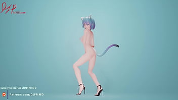 Sexy Catgirl Mia Short Hair Front Cam Blender Render 1560