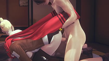 Hingeki No Kyojin Hentai - Annie Leonhart In A Threesome With Mikasa - Japanese Asian Manga Anime Game Porn