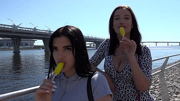 Brunette Lured Into Anal Sex With Classy Stunner And Her Bf