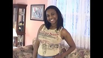 Black Chick In White Lingerie Gets Naked On Camera And Shows Her Gorgeous Figure On The Couch