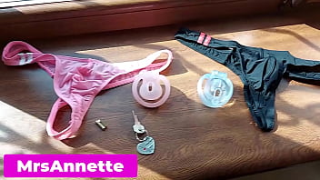 Instructions How To Wear The Cage For Chastity. Testing New Cells For Chastity And Control Challenge