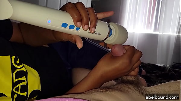 Masturbating Him With A Magic Wand