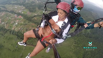 The Number One Ebony Actress From Colombia Mariana Martix Goes Paragliding Masturbating Naked