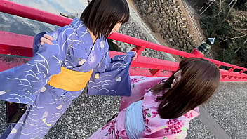 イキっぱなしヤリっぱなしの1日！4人で一緒に温泉街でダブルデート！王様ゲームでイチャイチャしたら貸し切り混浴温泉！浴室と部屋に分かれて中出しSEX_フェラ抜きゴックン！最後は4人で入り乱れて2連中出し2連顔射！！【しろうとハメ撮り＃すみれ＃18歳＃女大#ななせ#18歳#女大】