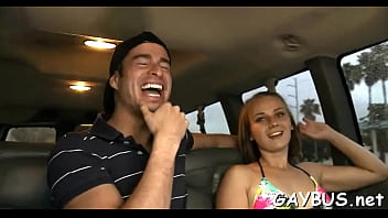 Lusty Transaction With Youthful Gay - anal, sex, blowjob, doggystyle, assfucking, bus, gay, muscle, hunk, straight-guy - Video 1492693