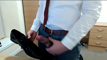 Twink Boss Suiting Up And Shining His Dress Shoes