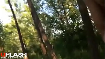 The Guy Crazily Jerks Off On Two Girls In The Forest