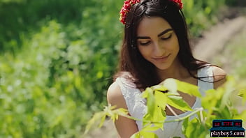 Petite Russian Model Cira Nerri Solo Striptease And Eating Strawberries With Playboy