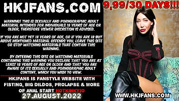 Hotkinkyjo Fuck Her Ass Deep With Long Dildo From Organotoy, Self Anal Fisting _ Prolapse