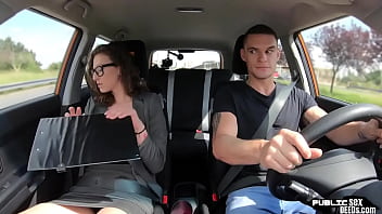 Driving Tutor Babe Outdoor Fucked By Student Driver