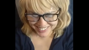 Just A Facial - Facial On Cute Wife, Smiling, Cum On Glasses
