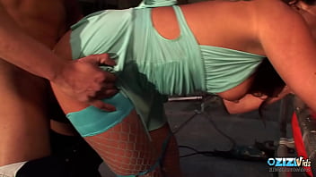 Horny Brunette Babe Enjoys Screwing With Two Guys At Once - stockings, cumshot, hardcore, milf, blowjob, brunette, threesome, cocksucker, moaning, cum-on-face, - Video 1438364