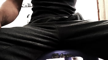 Young Man With Big Cock Sitting On A Chair