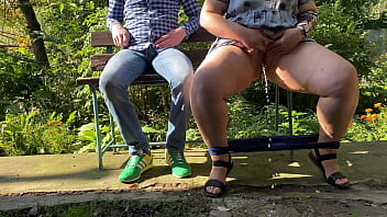 Gorgeous Mother-in-law Pissing With Legs Spread Outdoors