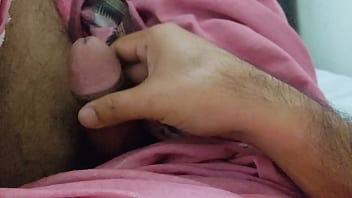 Boy Playing With His Big Cock In His Bed